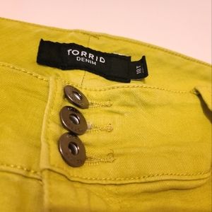 Torid Jeggings - Neon Citron Green Wash, 18T